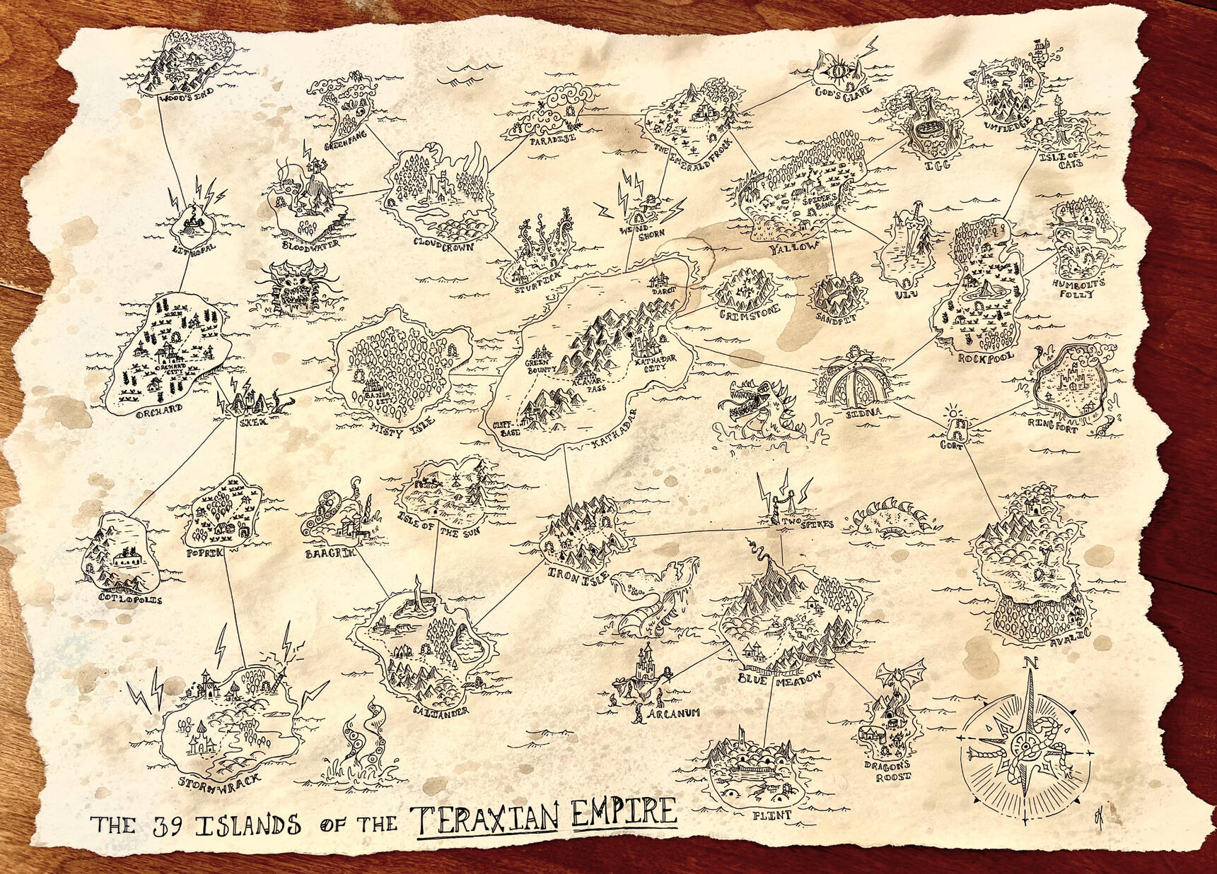 Map for a D&amp;D game (worldbuilding credit goes to the DM)